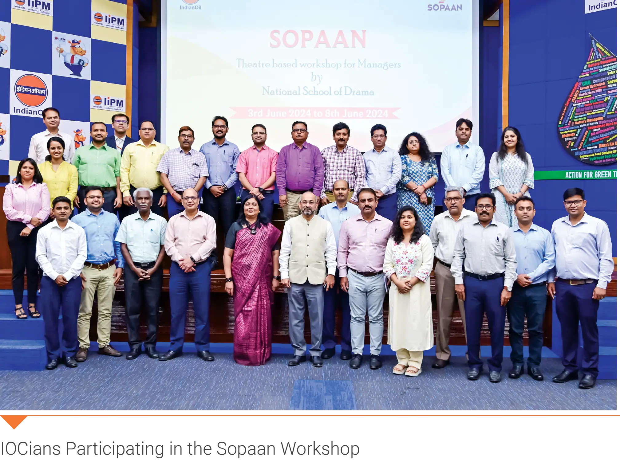 IndianOil employees participating in a program